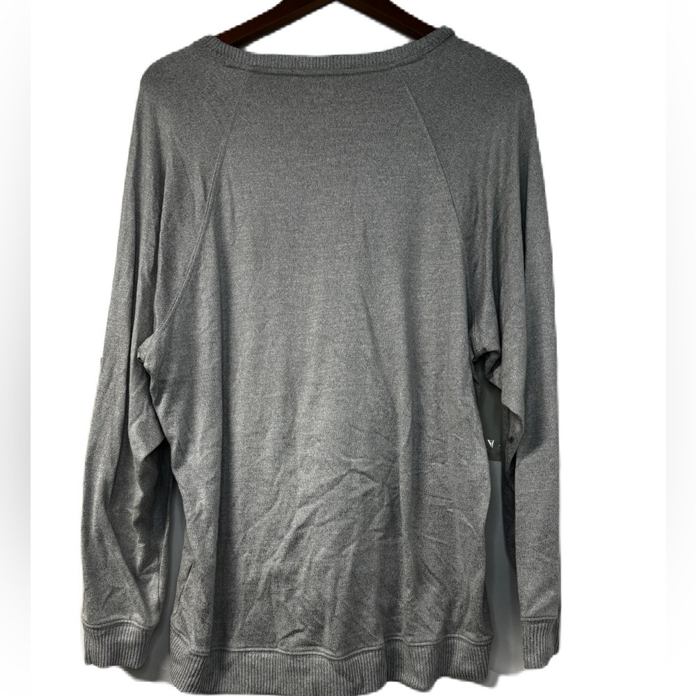 Gilly Hicks Woman's Heathers Gray Sz M Long Sleeve Crew Neck Top Cozy Classic